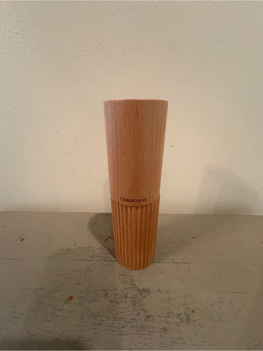 Crate&Barrel Hanno Fluted Salt Mill Grinder